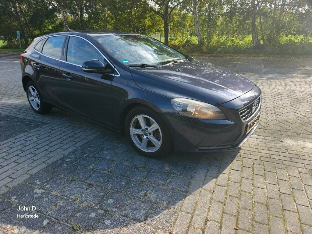 Volvo V40 2.0 D4 190PK 2014 Blauw, Auto's, Voorwielaandrijving, Bluetooth, Blauw, Leder en Stof