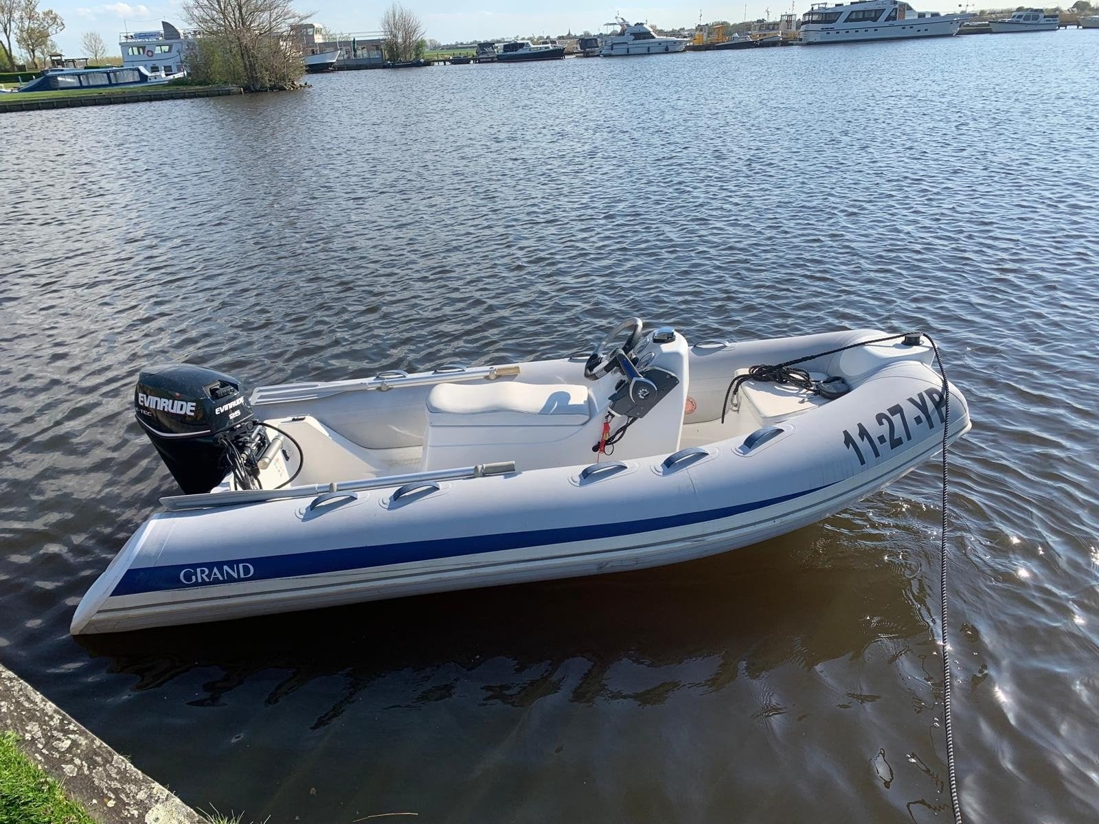 GRAND Silverline S370 Sport RIB met 25 PK Evinrude 4-takt, Watersport en Boten, Rubberboten, Ophalen of Verzenden
