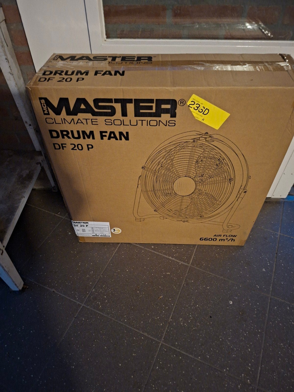 ventilator Master DF20P nieuw in doos, Ophalen, Nieuw, Statiefventilator