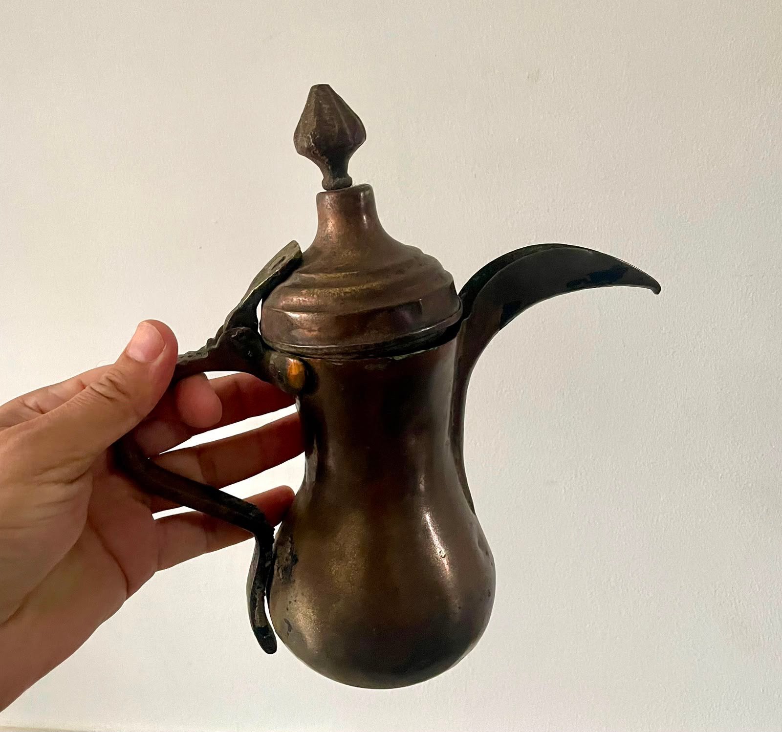 Antieke Ottomaanse koffiepot 1801-origineel gestempeld koper, Antiek en Kunst, Ophalen of Verzenden