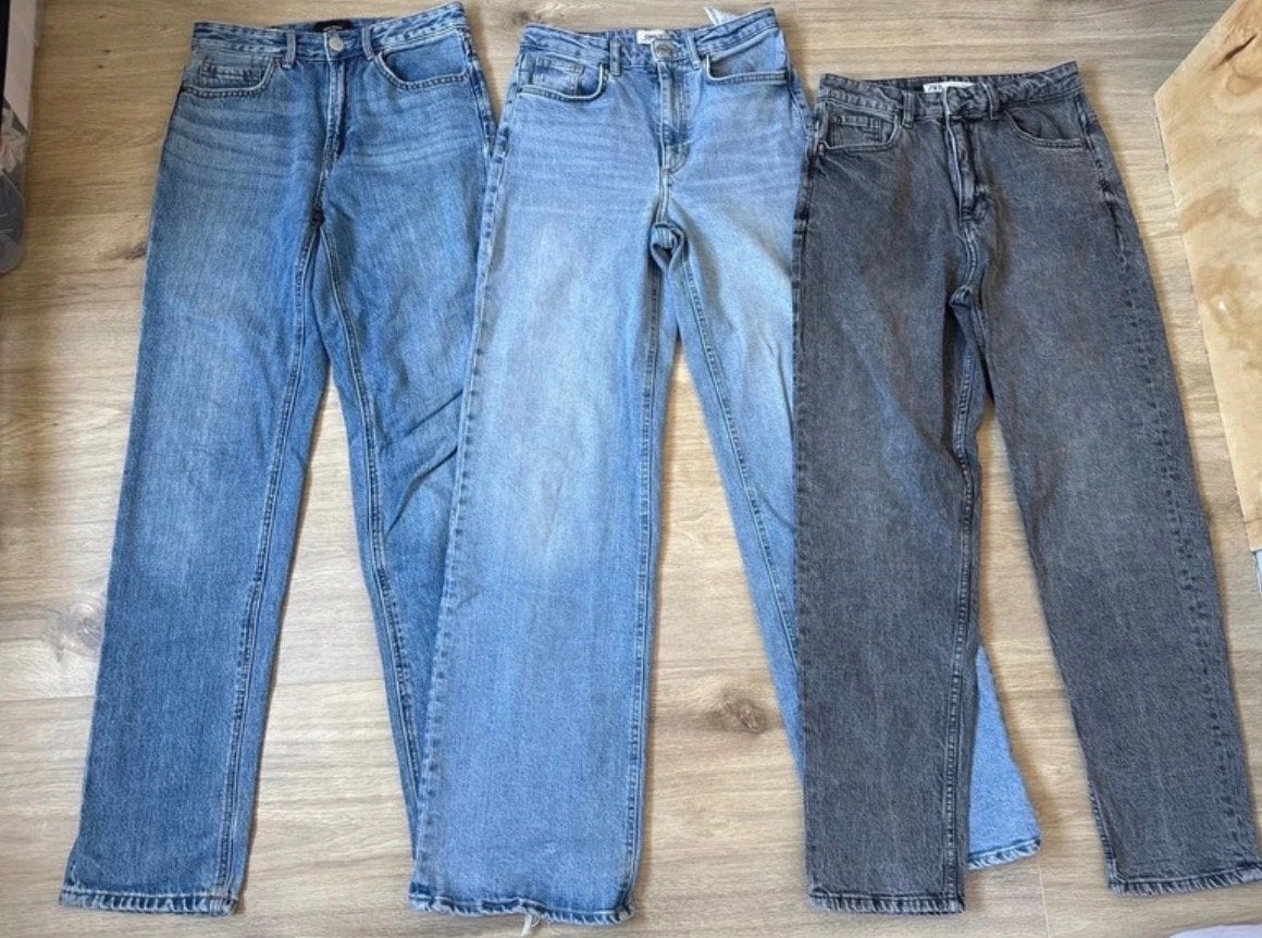 Drie jeans vero/only/bershka, Ophalen of Verzenden, Zo goed als nieuw, Blauw, Overige jeansmaten