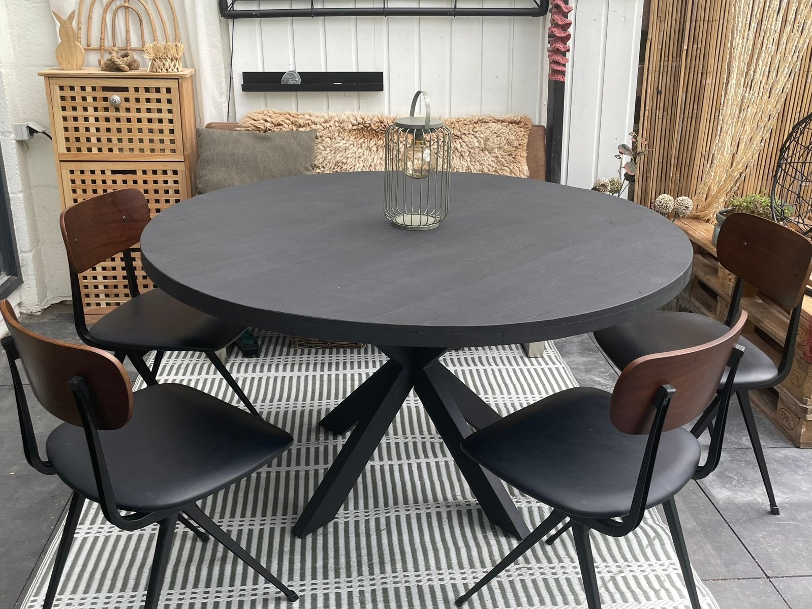 Eettafel 140 cm, Huis en Inrichting, Tafels | Eettafels, Ophalen, Zo goed als nieuw, Rond, 100 tot 150 cm