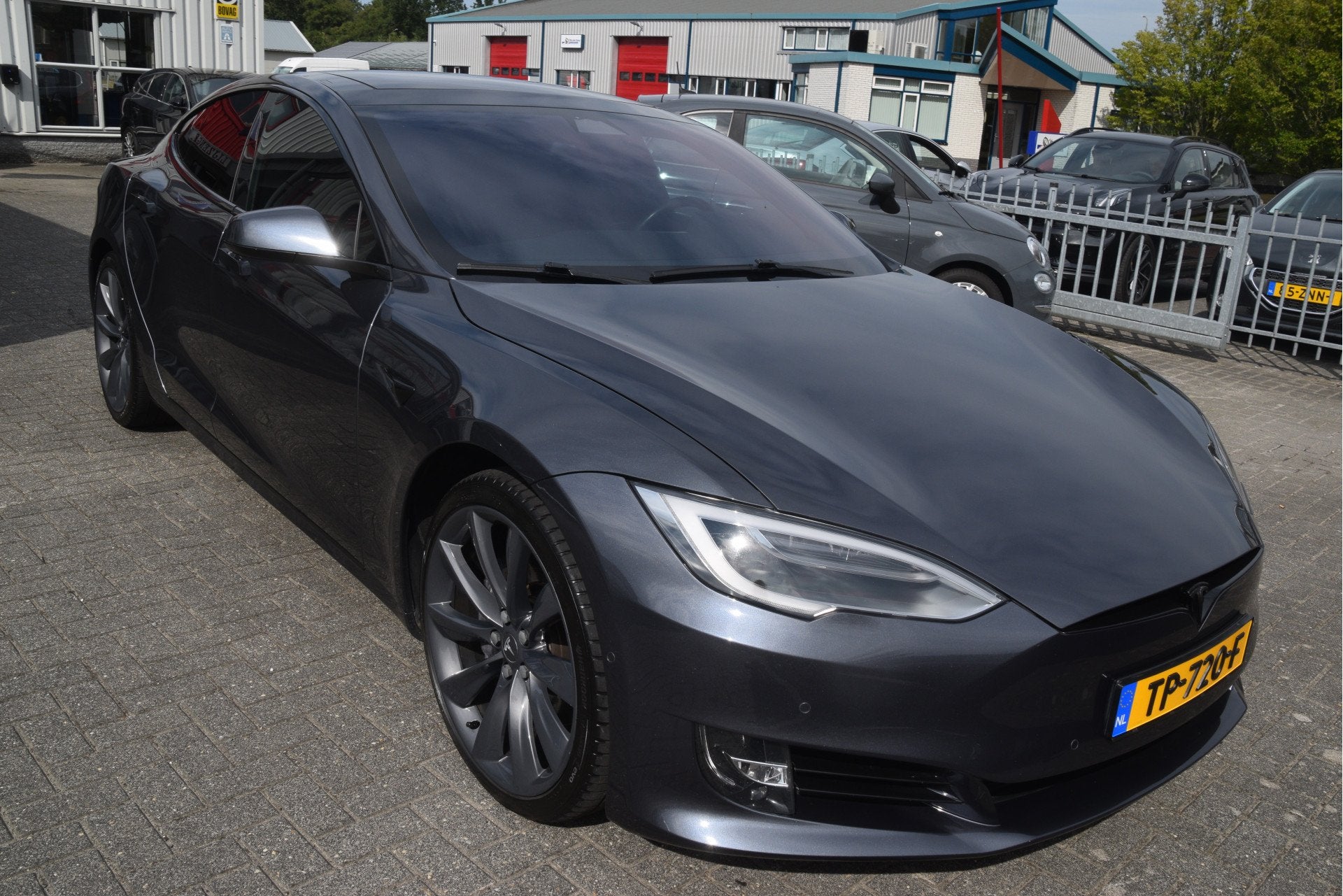 Tesla Model S 100D SOH 85% | Leer | Camera | Pano | Keyless, Auto's, Tesla, Automaat, Gebruikt, Zwart, 110 €/maand