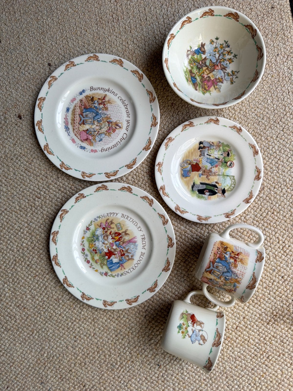 Vintage Bunnykins Servies Set - Royal Doulton, Ophalen of Verzenden