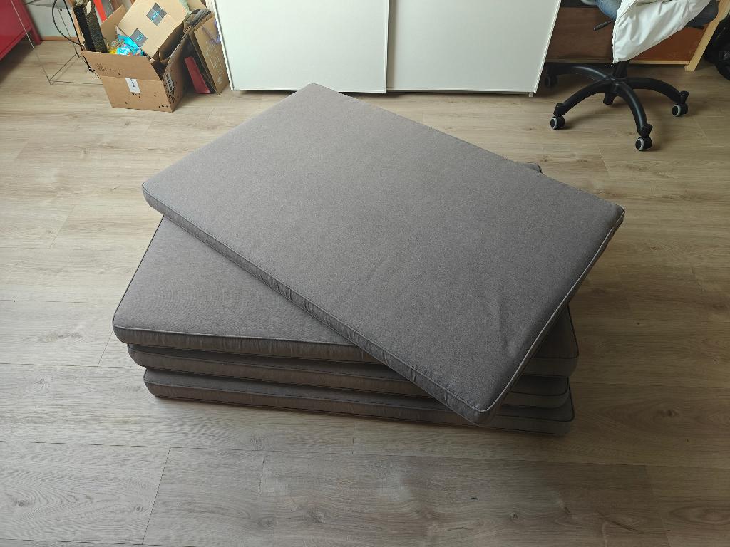 Loungekussens Madison 120x80 Taupe 4 stuks, Ophalen, Zo goed als nieuw