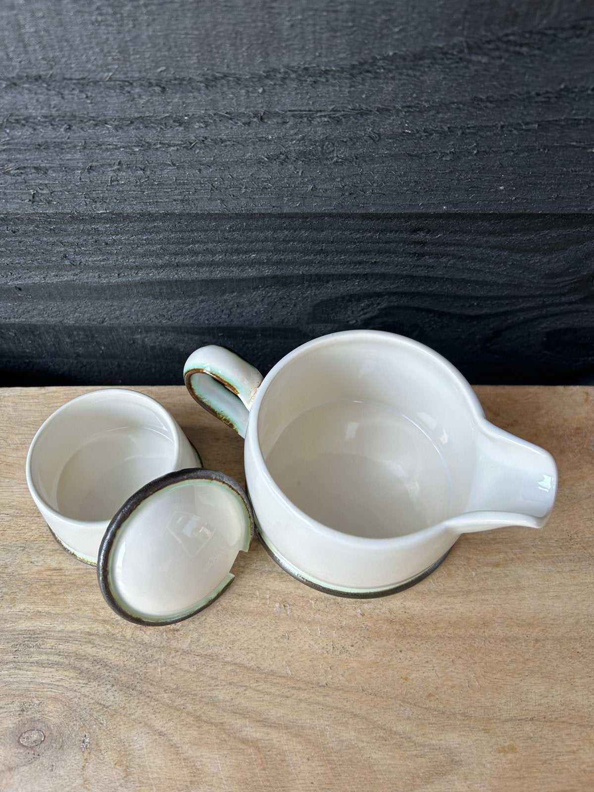 Wedgwood Arctic suikerpotje en melkkannetje, Keramiek, Overige typen, Ophalen of Verzenden, Zo goed als nieuw