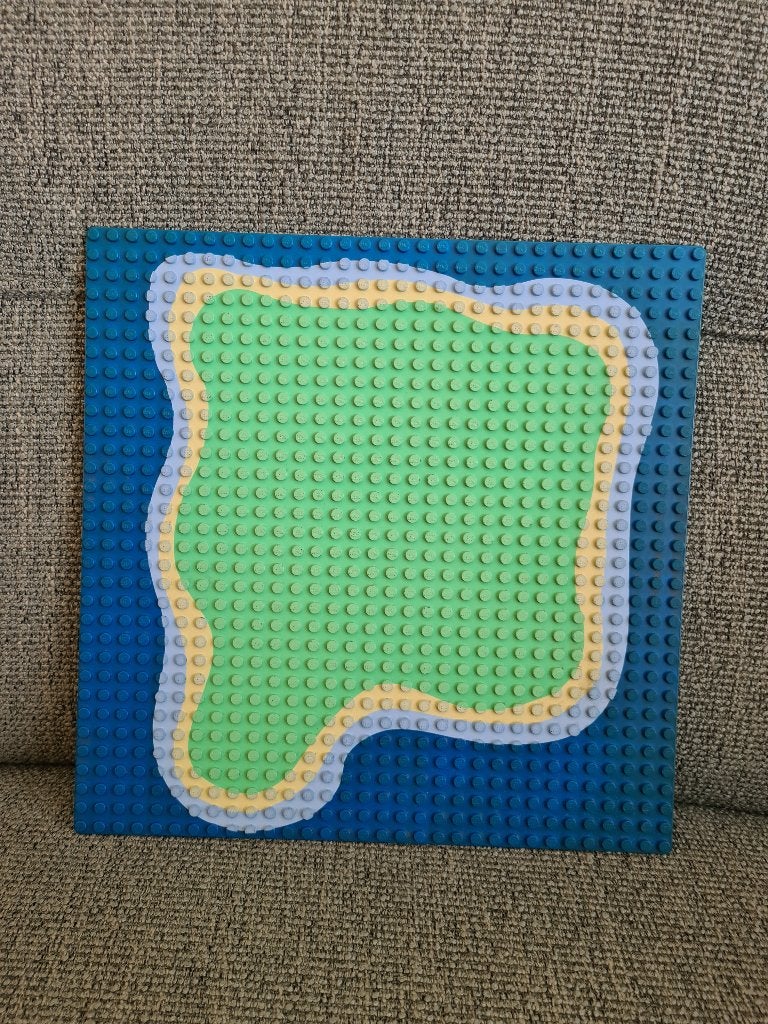 3811pr0004 Baseplate 32 x 32 with Island Print  lego vintage, Lego, Gebruikt, Overige thema's, Verzenden