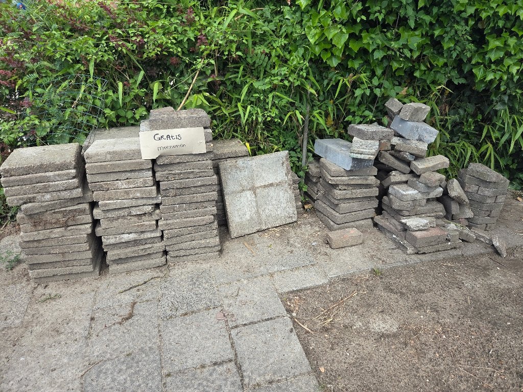 Gratis tegels ophalen, Ophalen, Gebruikt