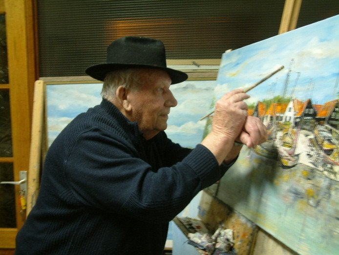 Schilderijen oude visserij op de zeil Jac Caljouw Arnemuiden, Antiek en Kunst, Maritiem / water, Doek, Ophalen of Verzenden, Olieverf