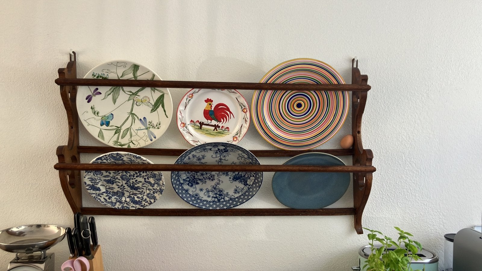 Bordenrek 100x60cm hout, Ophalen, Gebruikt, Wandhanger, Hout