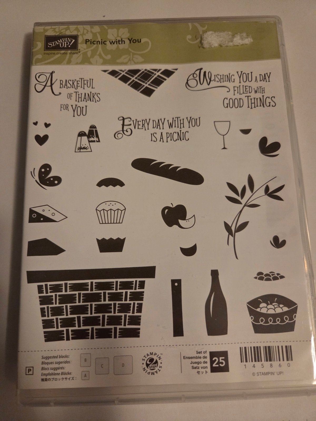 Stampin up picnic with you, Hobby en Vrije tijd, Ophalen of Verzenden, Clearstamp