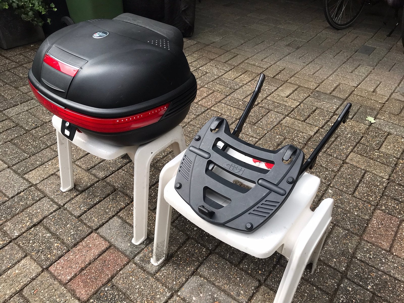 Yamaha tdm 850 kofferrek met topkoffer., Motoren, Ophalen