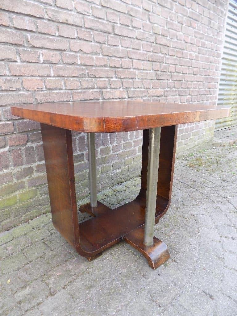 Art deco salontafel eiken twintiger jaren vintage brocante, Huis en Inrichting, Tafels | Salontafels, Ophalen, Gebruikt, 100 tot 150 cm