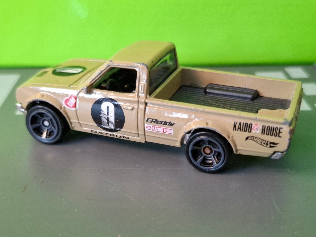 Hotwheels - Datsun 620 Pickup [groen] 1/60, Ophalen of Verzenden, Zo goed als nieuw, Auto
