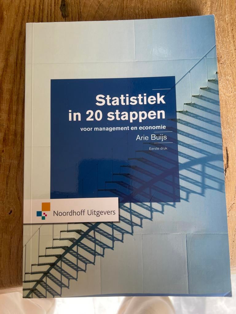 Statistiek in 20 stappen voor management en economie, Boeken, Studieboeken en Cursussen, Ophalen of Verzenden, Gamma, Gelezen