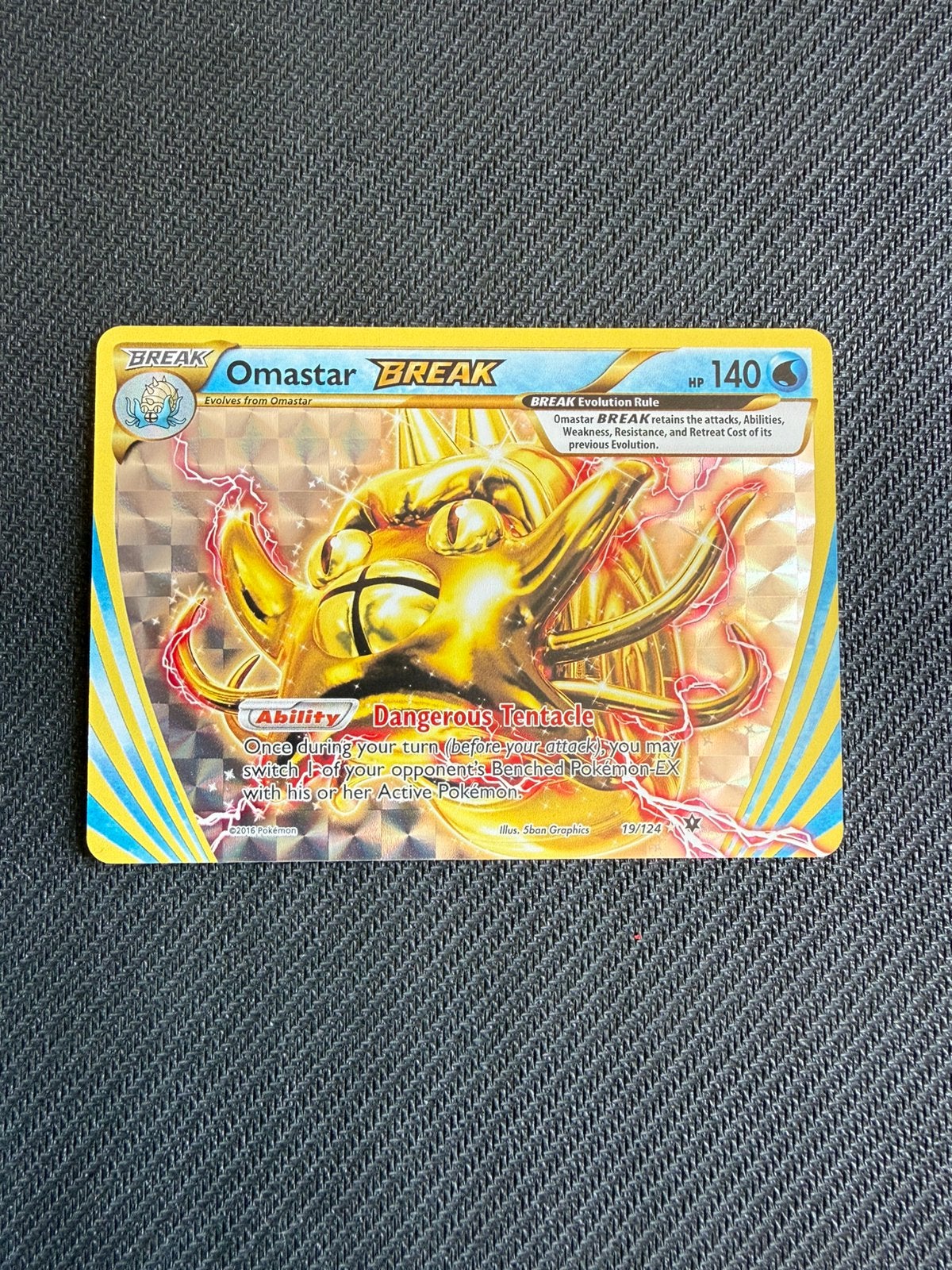 Omastar BREAK 19/124 Fates Collide Pokemon, Ophalen, Nieuw, Losse kaart