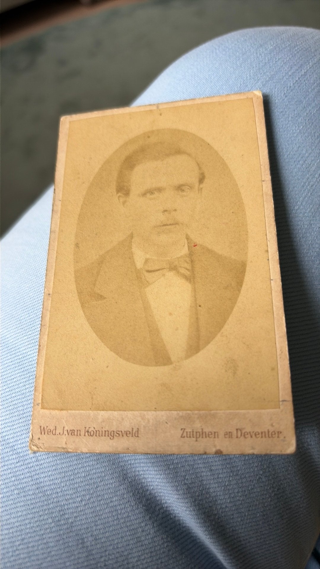 Oude foto van onbekende heer, Veuve Van Koningsveld, Verzenden, Voor 1940, Zo goed als nieuw