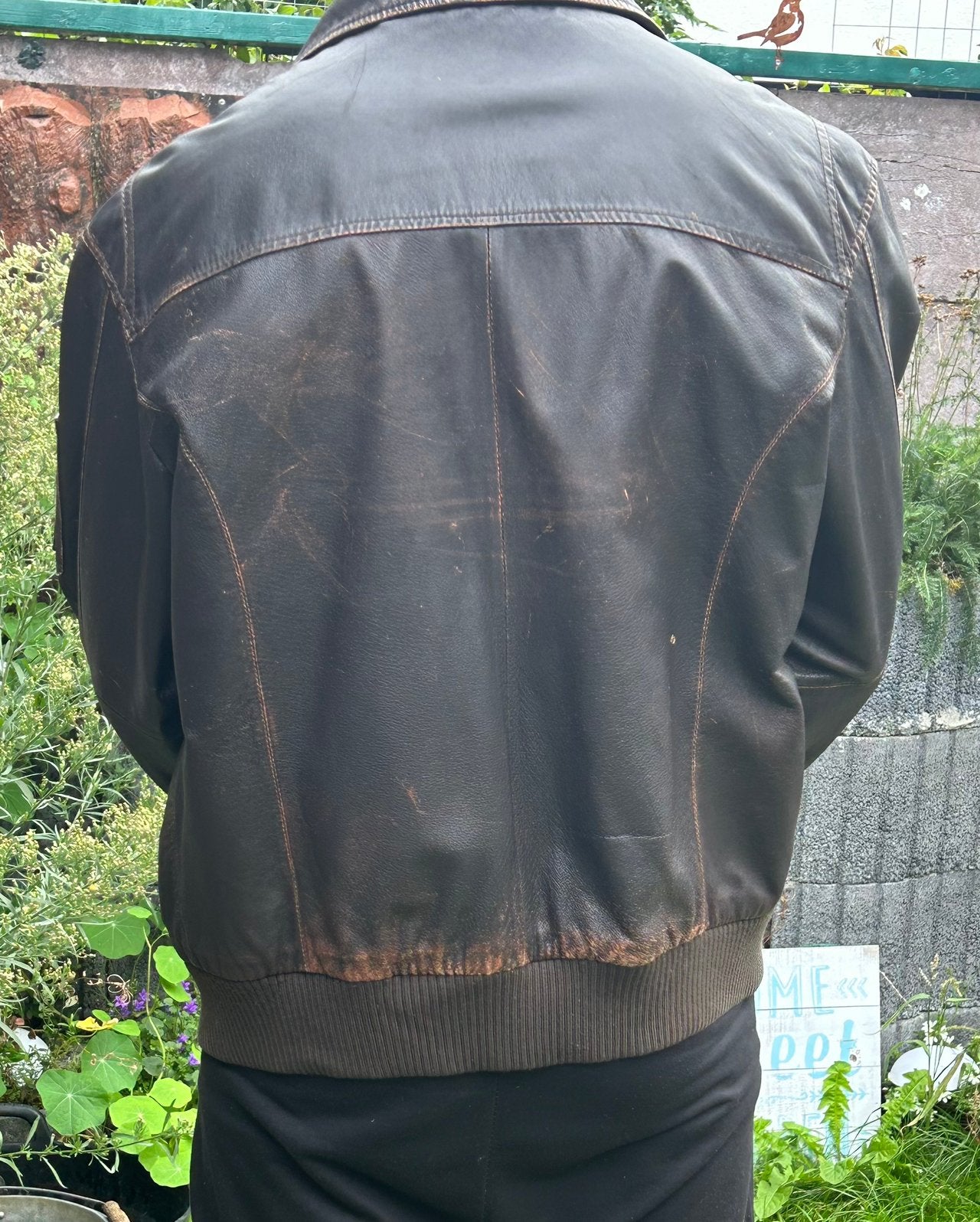 Arma bruinleren pilotenjack, Ophalen of Verzenden, Gedragen, Maat 52/54 (L), Bruin