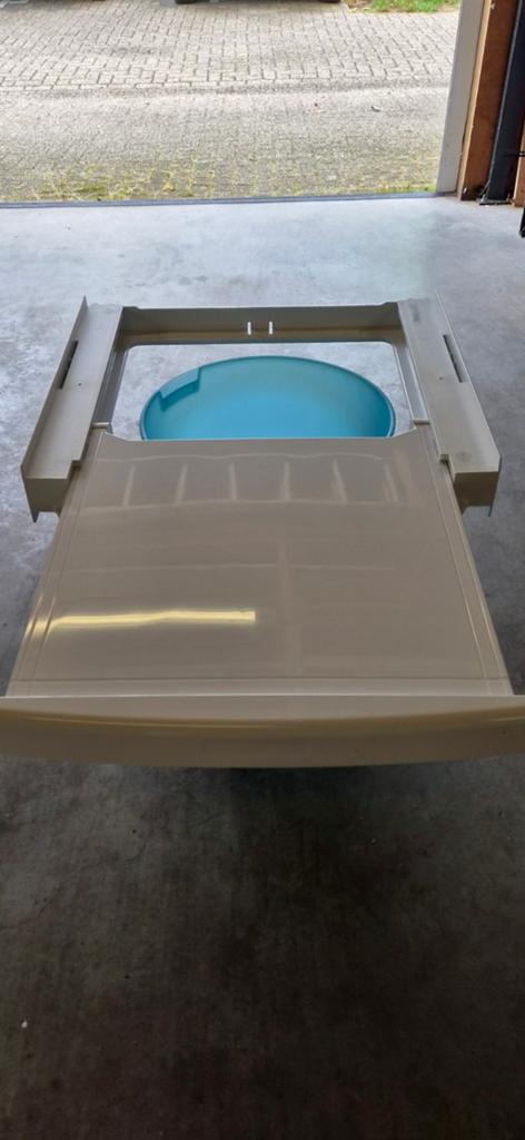 Uitschuifbaar tussenstuk voor wasmachine en droger, Ophalen of Verzenden, Gebruikt