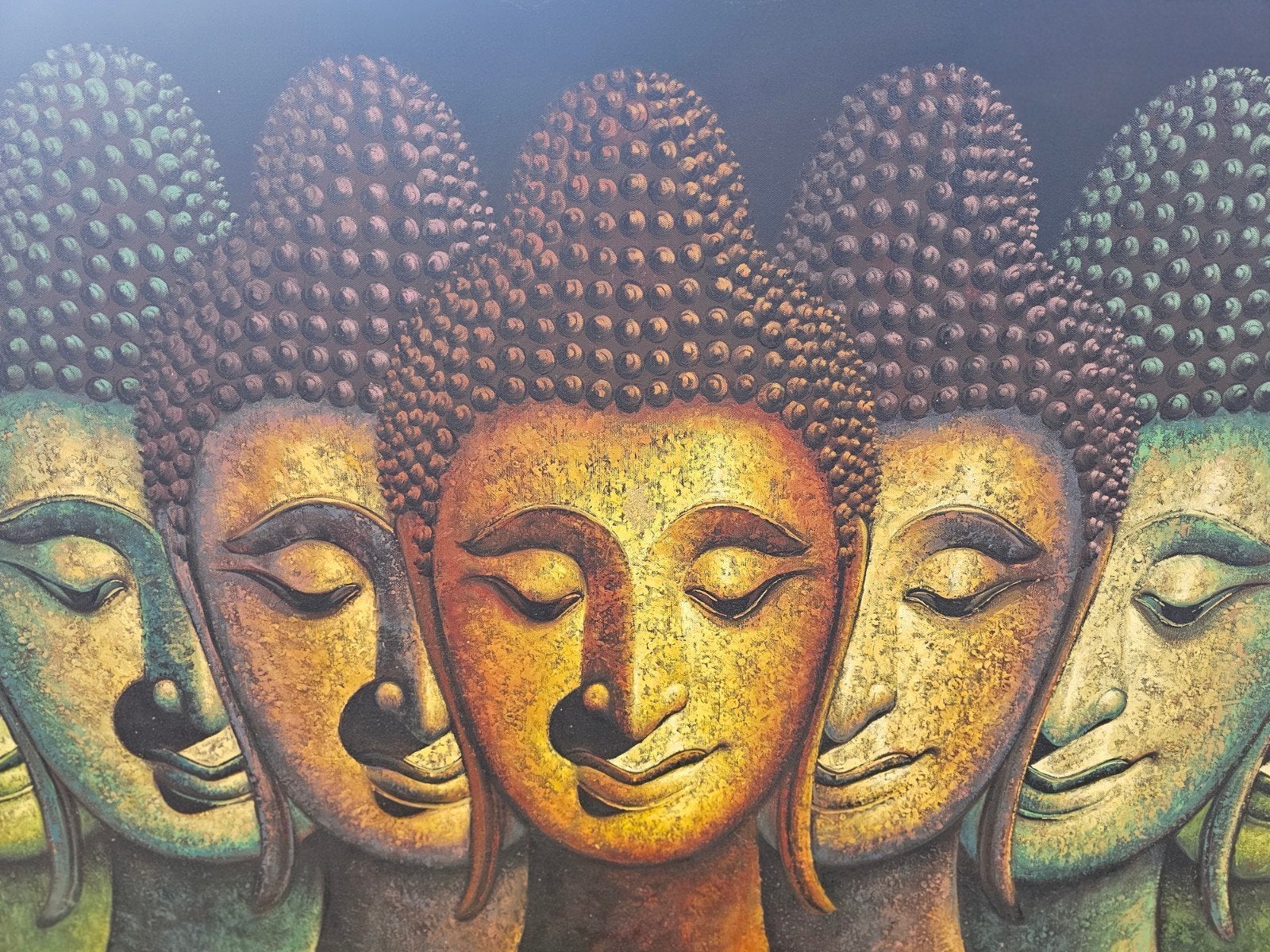 Groot Boeddha Schilderij, Antiek en Kunst, Kunst | Schilderijen | Modern, Ophalen of Verzenden