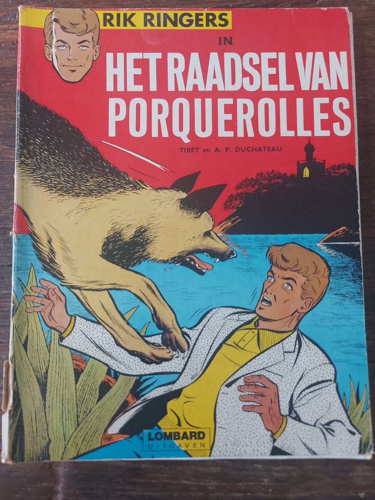Rik Ringers Het raadsel van Porquerolles 1974, Gelezen, Eén stripboek, Ophalen of Verzenden, Tibet en A.P. Duchateau