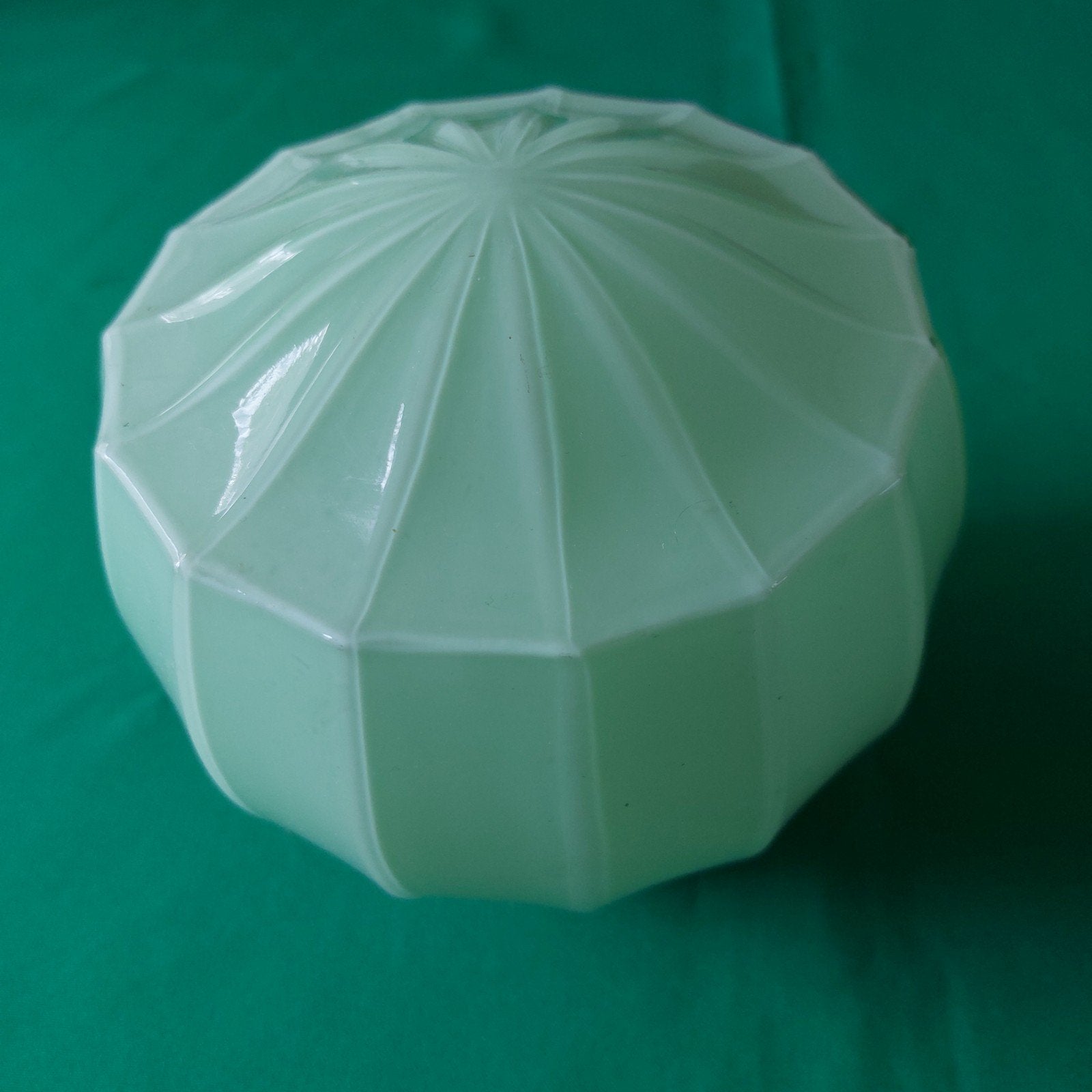 vintage plafon lamp tulp mintgroen, Ophalen