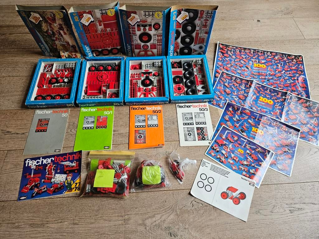 Fischer technik 4 complete dozen + 2 bijna complete dozen, Kinderen en Baby's, Speelgoed | Bouwstenen, Gebruikt, Overige merken