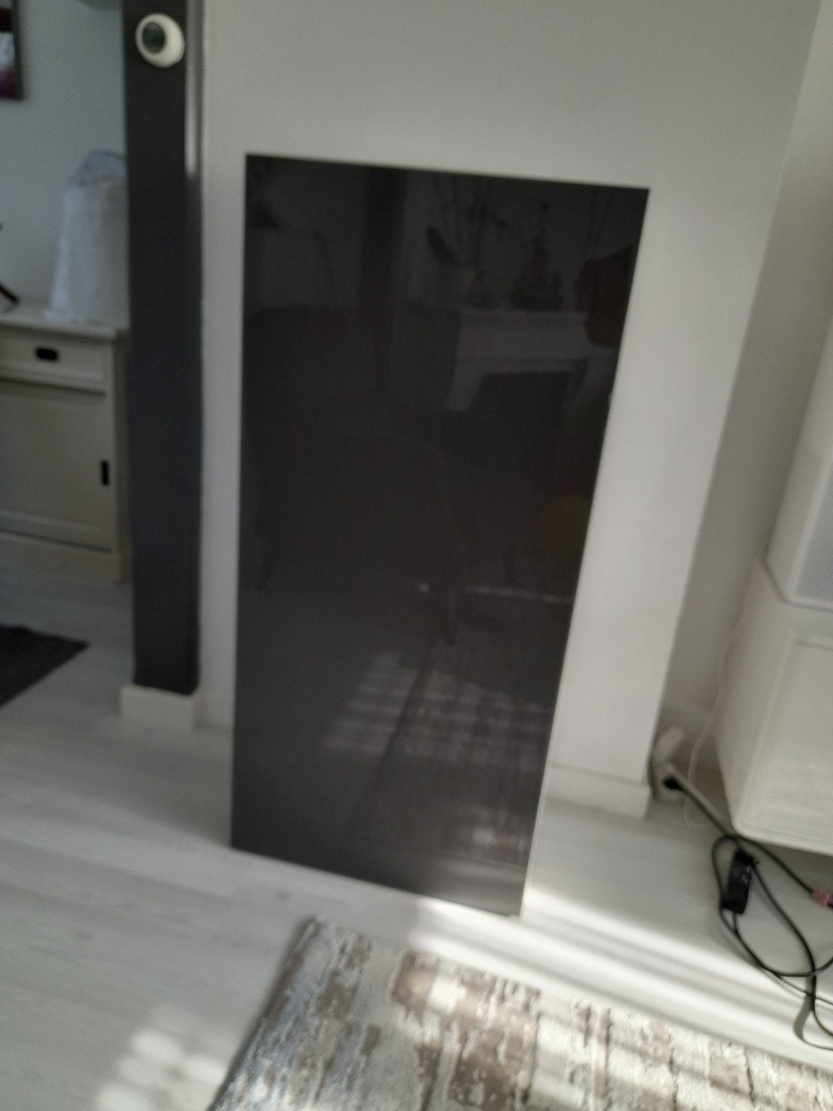 Moderne hoogglans kast - Grijs/Wit, Ophalen