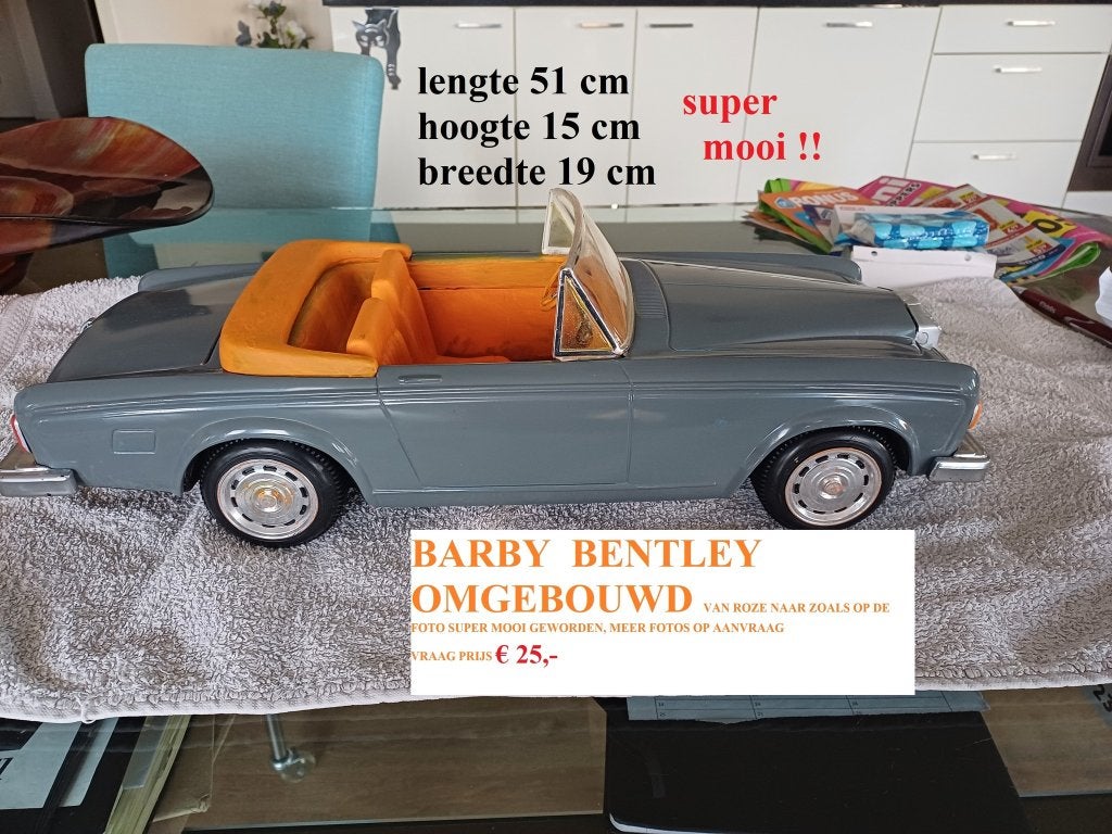 Bentley modelauto ex barbie auto, Ophalen of Verzenden, Gebruikt, Auto