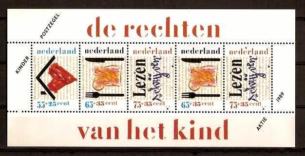 Nederland NVPH nr 1438 postfris Kinderpostzegels 1989, Ophalen of Verzenden, Na 1940, Postfris