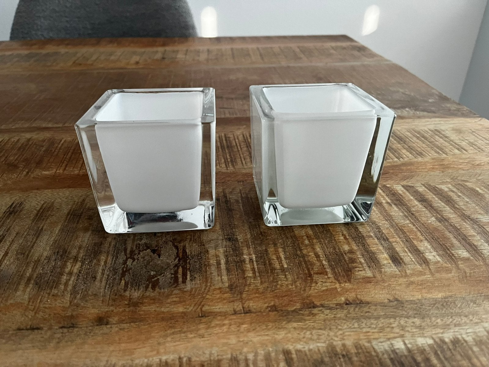 2 theelichthouders Leonardo wit tablelight 8 white cube, Huis en Inrichting, Woonaccessoires | Kandelaars en Kaarsen, Waxinelichthouder