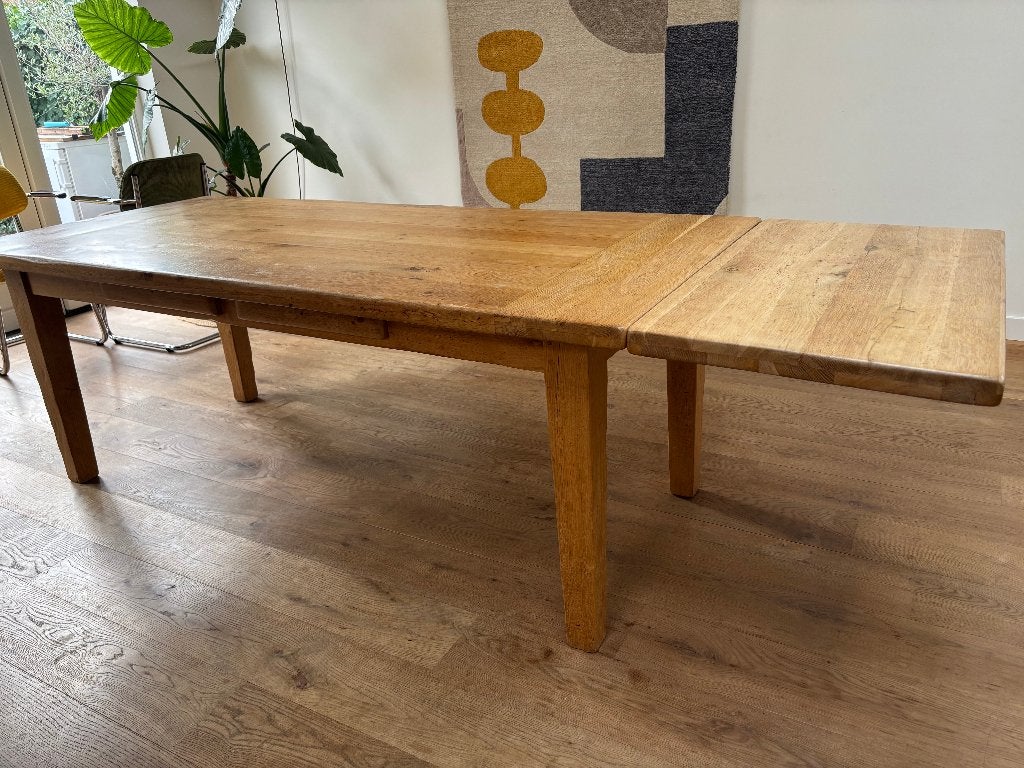 Eiken Boerentafel, Ophalen, Gebruikt, Eikenhout, 200 cm of meer