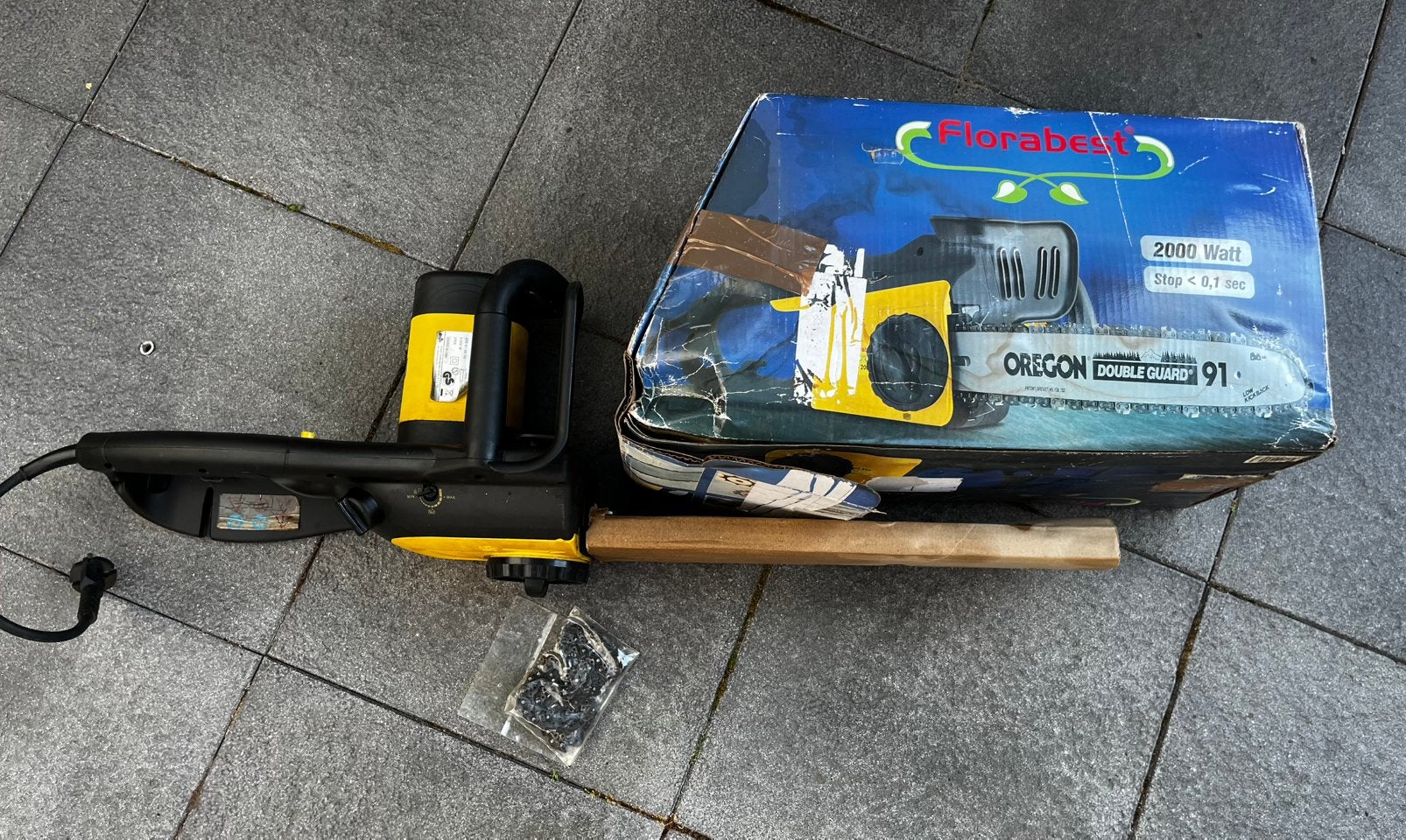 Florabest FKS 2000/6 electrische kettingzaag 2000W, Kettingzaag, Ophalen of Verzenden, Zo goed als nieuw, 30 tot 70 mm