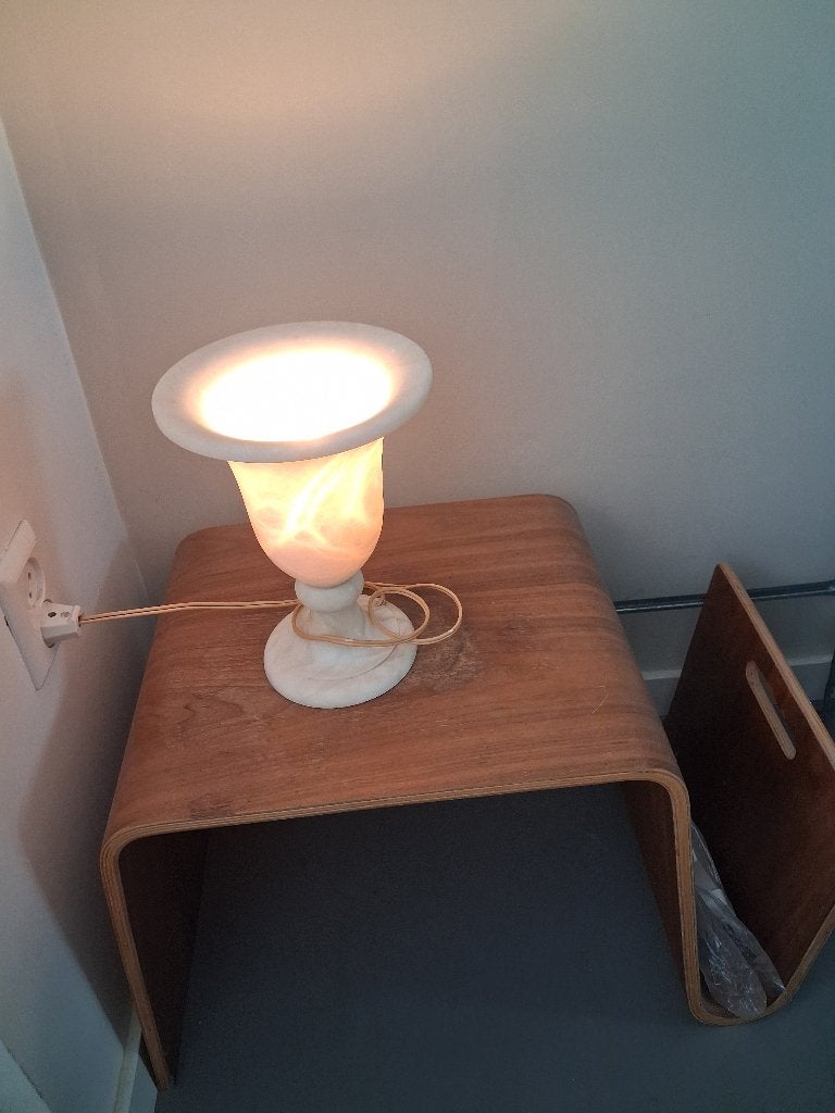 Vintage tafellamp, Huis en Inrichting, Lampen | Tafellampen, Gebruikt, Vintage, Natuurlijk materiaal, Ophalen of Verzenden