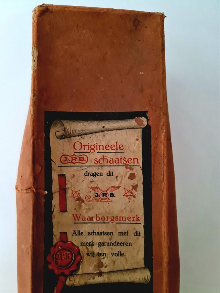 Antieke schaatsen Becker Duitsland met originele verpakking, Sport en Fitness, Schaatsen, Ophalen, Overige merken