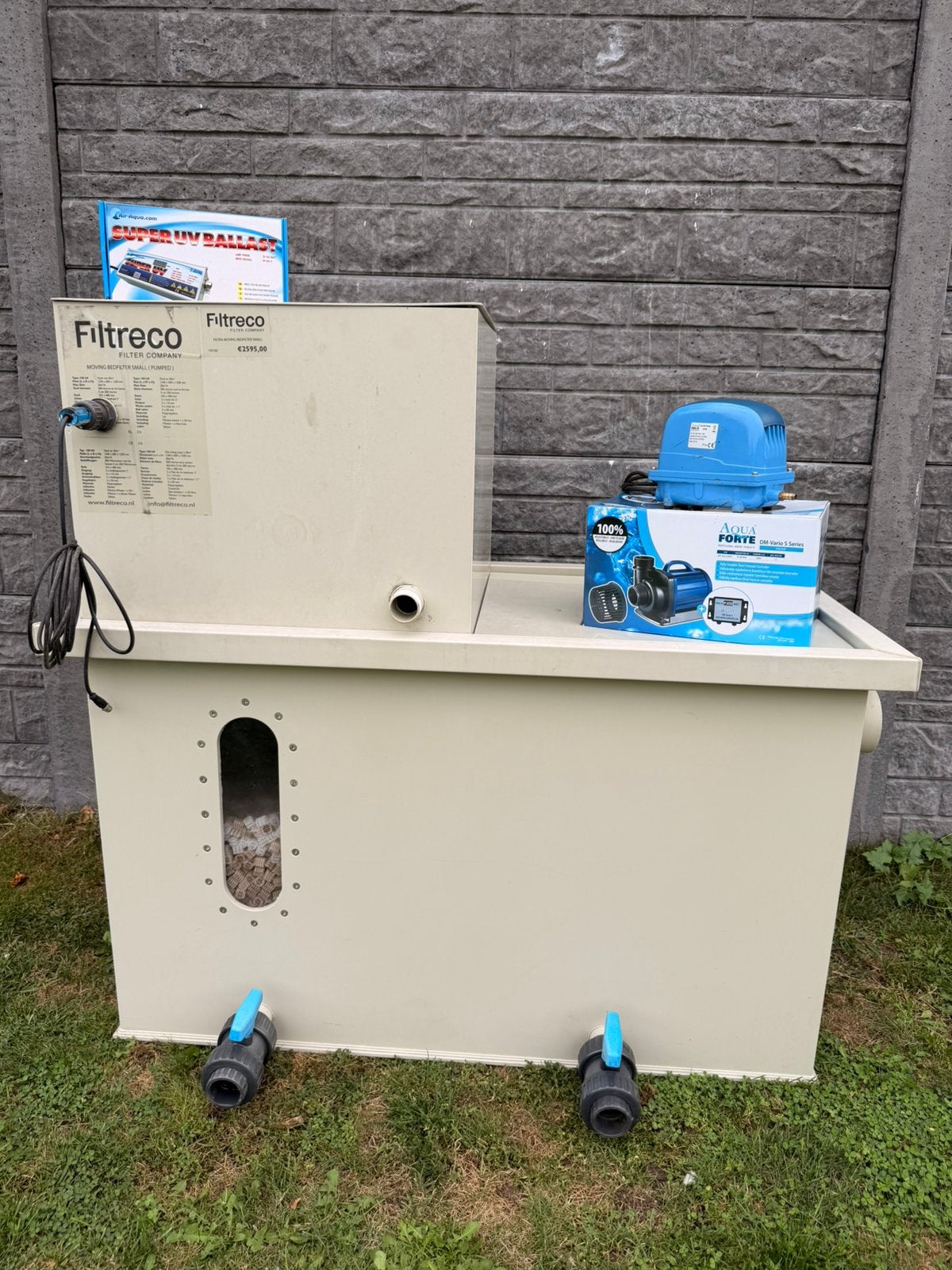 COMPLETE FILTRECO MOVING BED FILTERSET incl sieve, pomp, UV, Tuin en Terras, Ophalen of Verzenden, Zo goed als nieuw, Vijverfilter