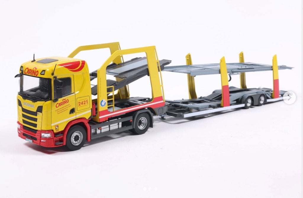 Scania 450 S  2021 autotransporter 1/43 Camiones Espagne 11, Verzenden, Nieuw, Bus of Vrachtwagen, Overige merken
