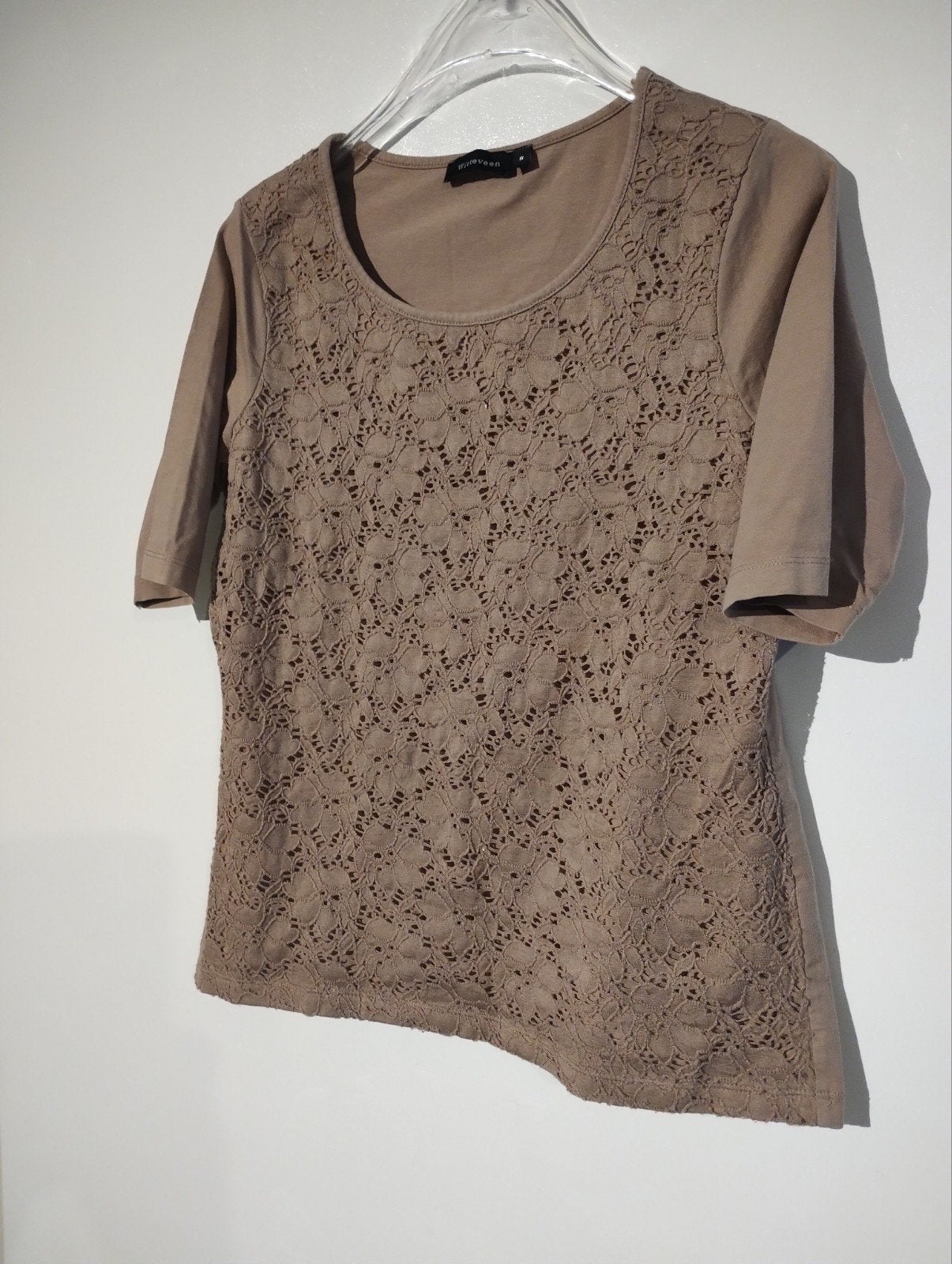 Witteveen Top met Kant - Maat S, Kleding | Dames, Beige, Ophalen of Verzenden, Zo goed als nieuw, Witteveen