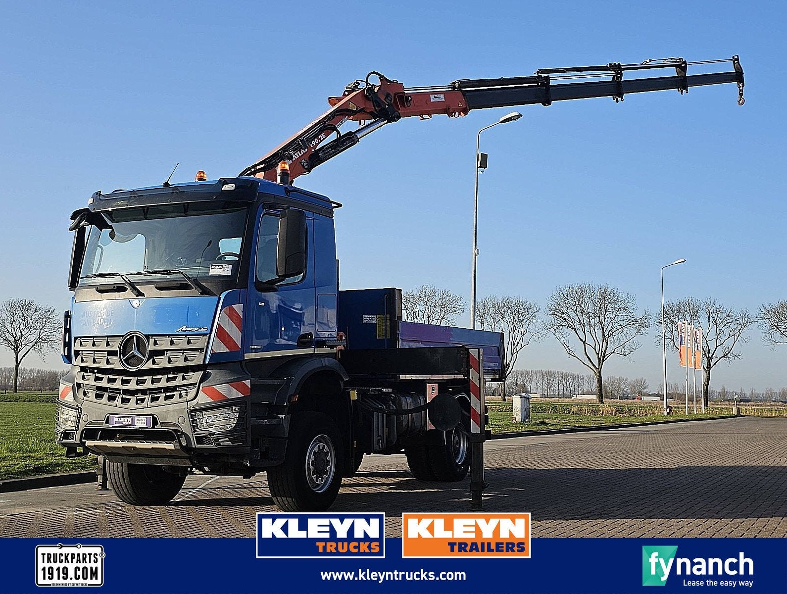 MERCEDES-BENZ AROCS 1851 4x4 atlas 190 4x hyd, Auto's, Vrachtwagens, Automaat, Euro 6, 510 pk, Blauw