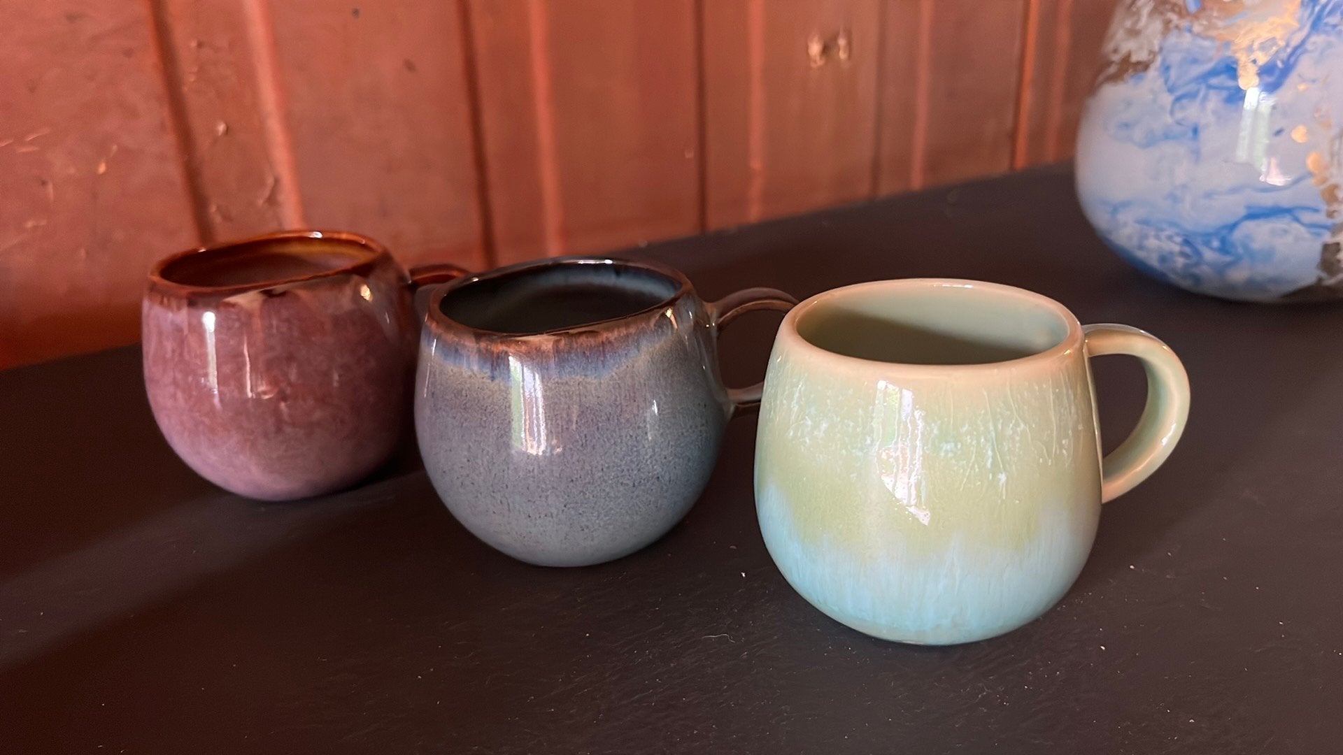 Set van 3 schattige keramiek espressokopjes, Ophalen, Keramiek, Nieuw, Overige stijlen