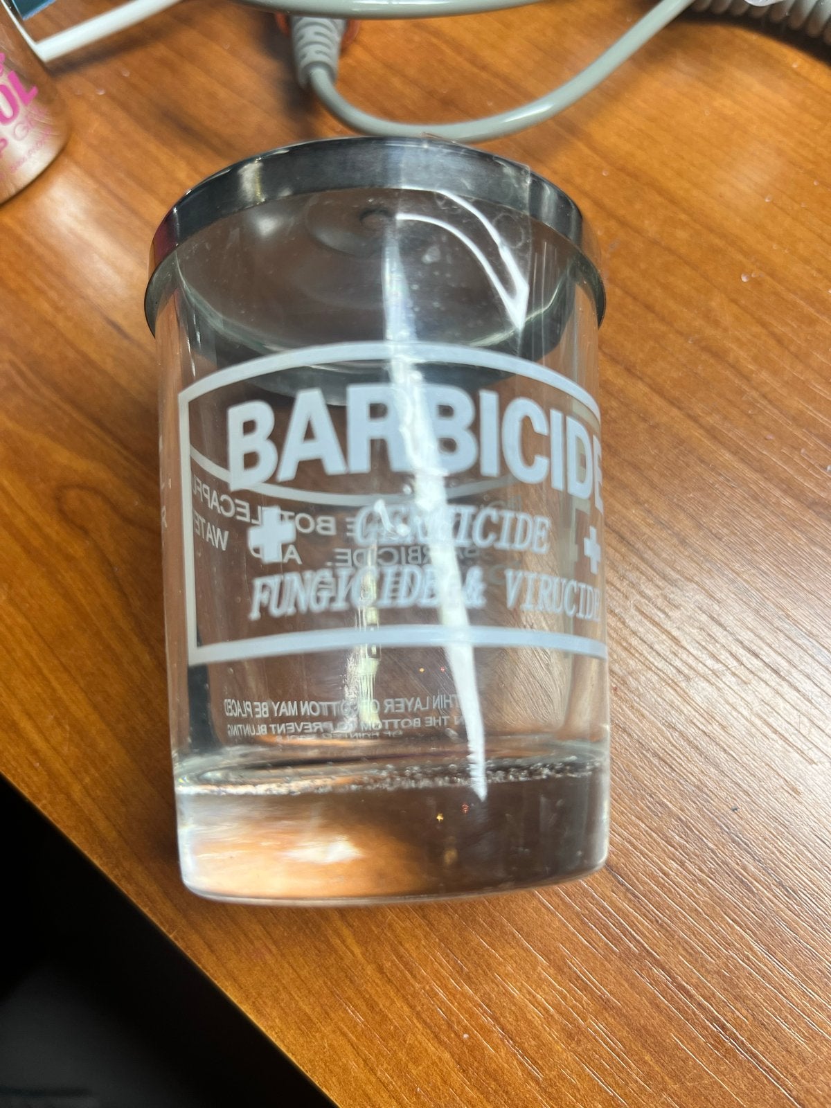 Barbicide Desinfectie Glas - Professionele Sterilisatie, Ophalen of Verzenden, Gebruikt, Reiniging