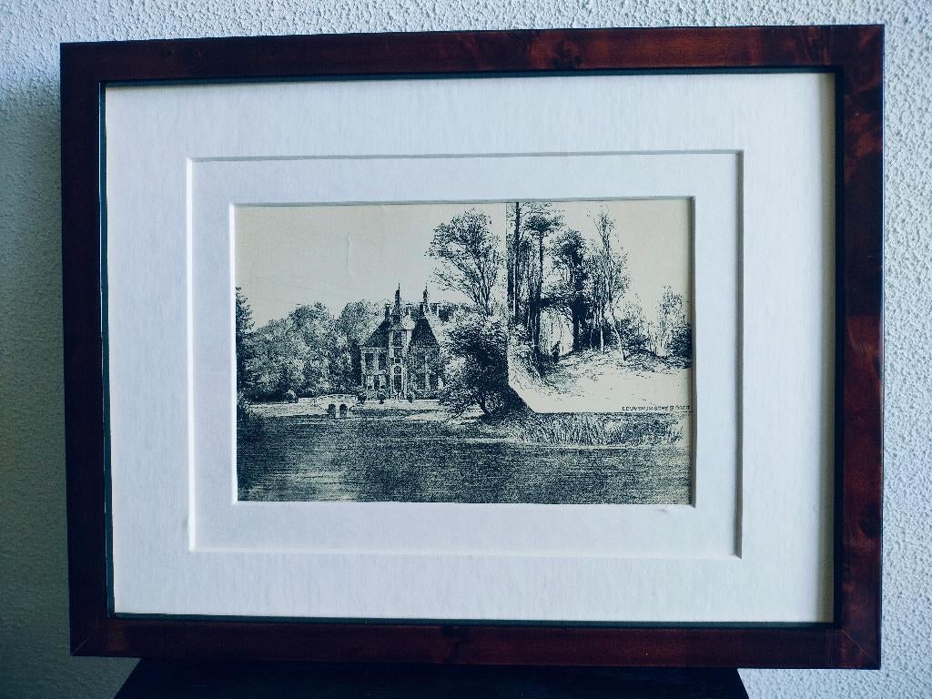 Craandijk Litho Staverden Leuvenumsche Bosch 1880 (76), Antiek en Kunst, Kunst | Litho's en Zeefdrukken, Ophalen of Verzenden