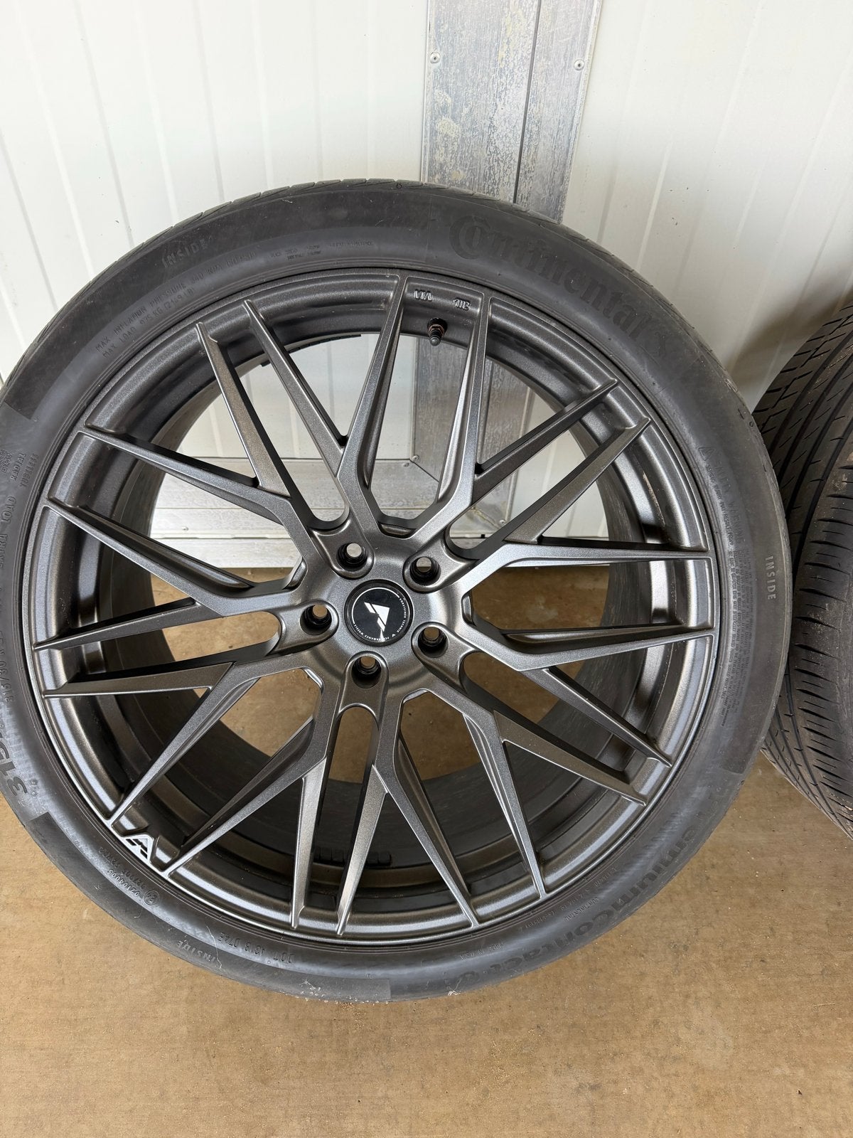 Vorsteiner Breedset 22 inch met Continental SportContact 7, Auto-onderdelen, Banden en Velgen, Ophalen, Gebruikt, 275 mm, Banden en Velgen