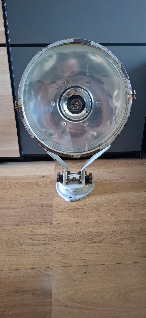 Grote Vintage Maritieme Scheepsschijnwerper ex US Army, Antiek en Kunst, Ophalen