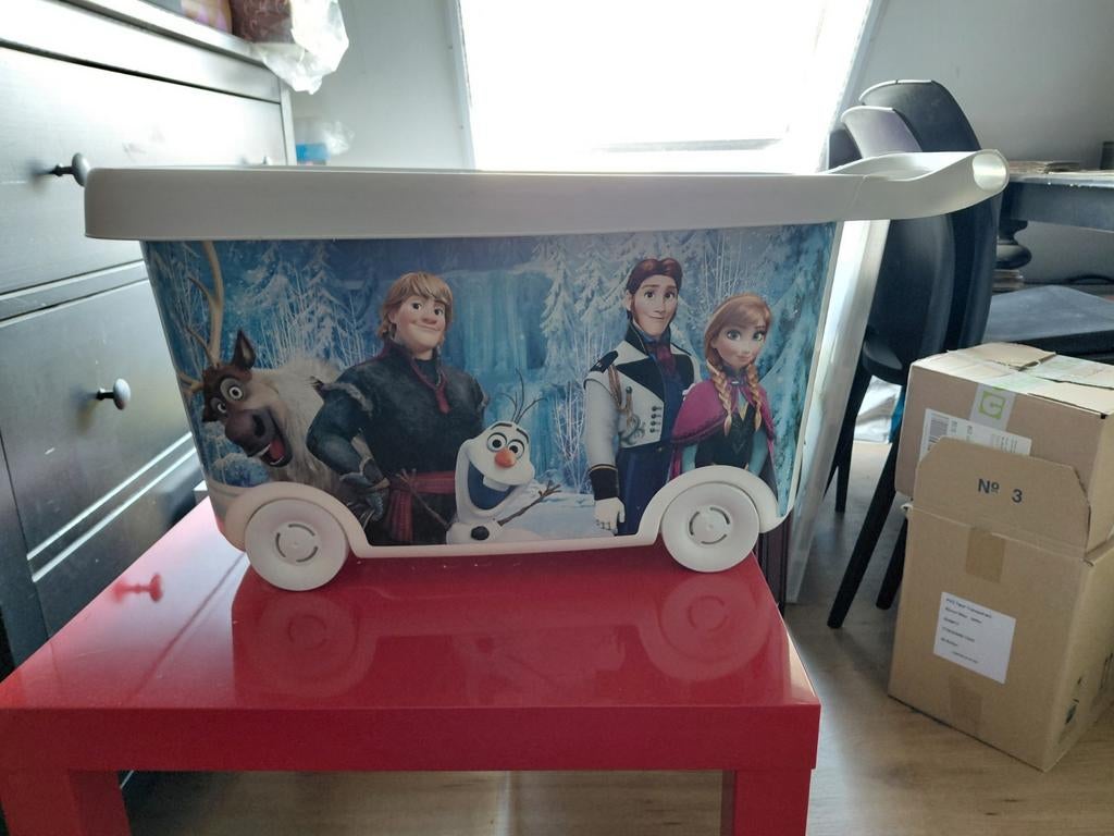 Frozen, anna elsa, speelgoedkist verrijdbaar, Ophalen, Zo goed als nieuw