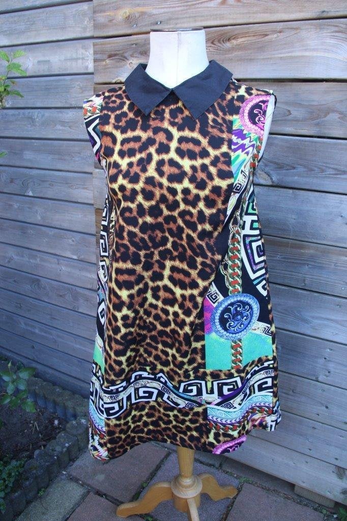 Jurk gekleurd Oeuvre mt 14 (S) Vaste prijs AANBIEDING, Kleding | Dames, Overige kleuren, Ophalen of Verzenden, Zo goed als nieuw