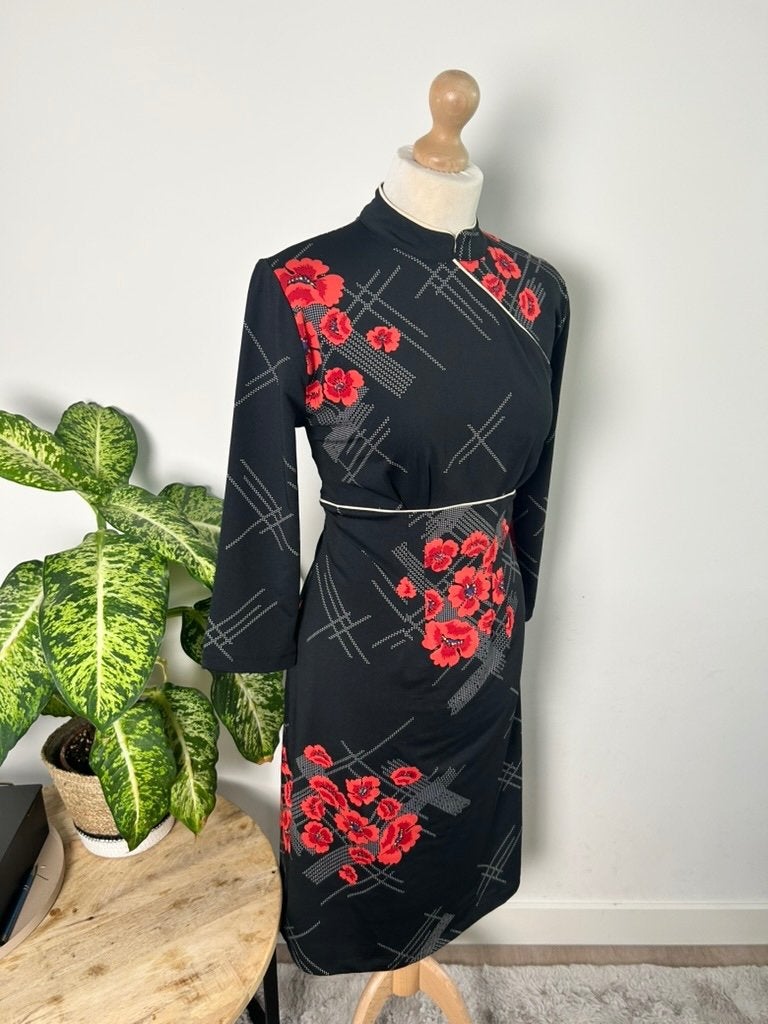 King Louie maat L Kimono Aziatische jurk 3448, Kleding | Dames, Zwart, Maat 42/44 (L), Ophalen of Verzenden, Zo goed als nieuw