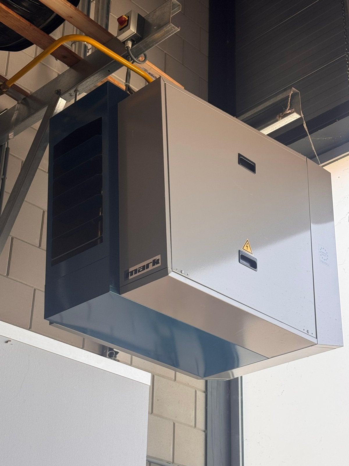 Mark gasgestookte heater voor werkplaats of magazijn, Gebruikt, Kachel, 150 cm of meer, Ophalen of Verzenden