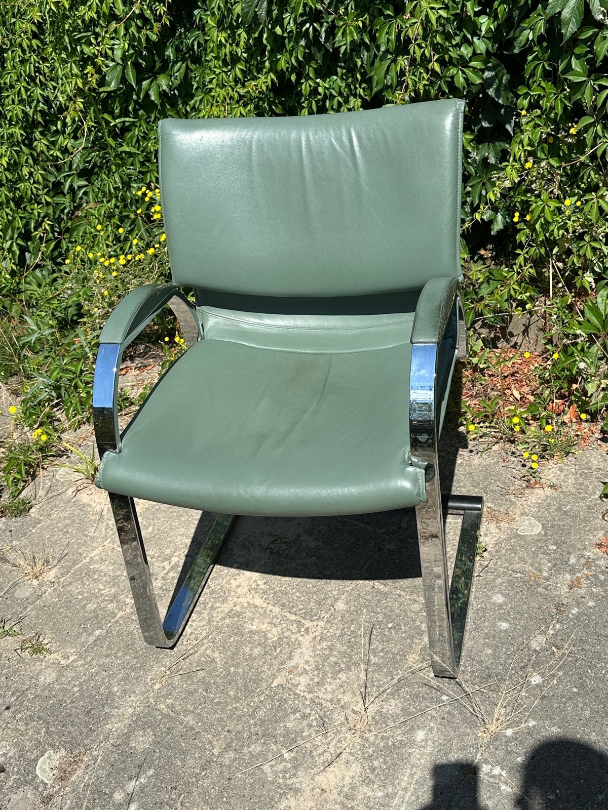 2 groene designstoelen, Huis en Inrichting, Stoelen, Ophalen, Twee, Overige kleuren, Design
