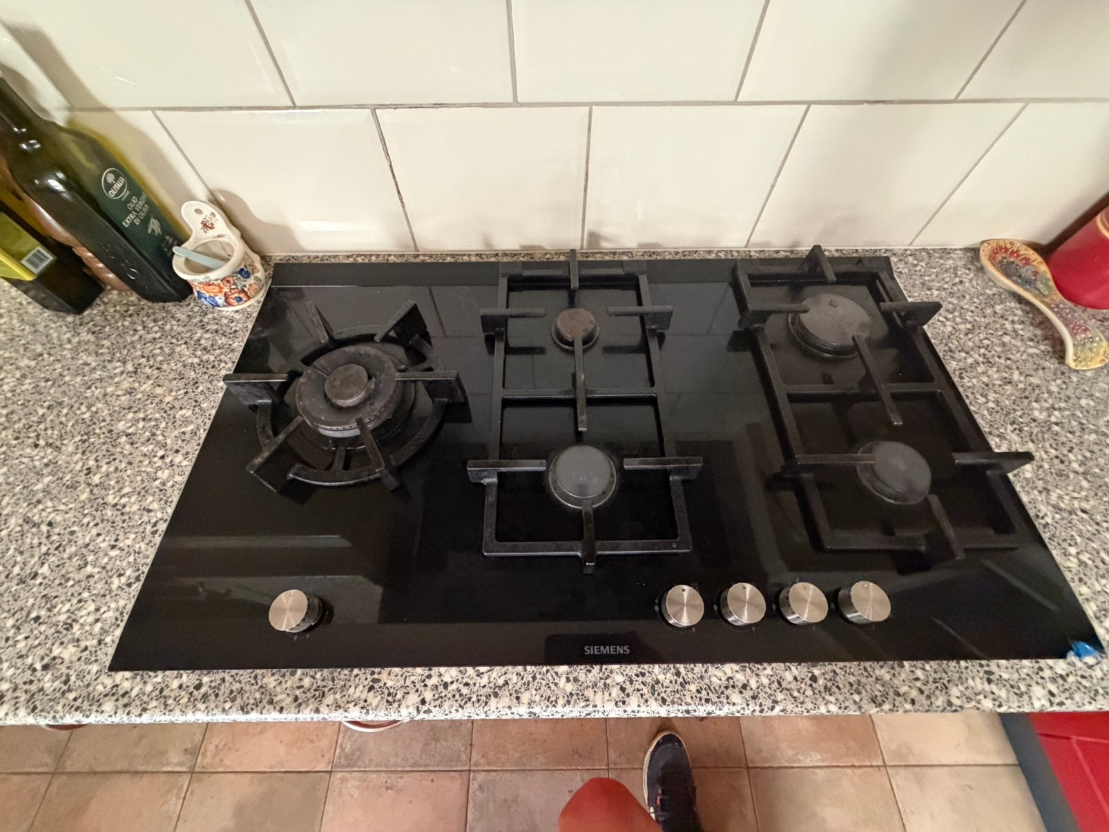 Siemens gas kookplaat van glas, Ophalen, Gebruikt, Inbouw, Gas